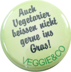 Veggie ins gras beissen Button